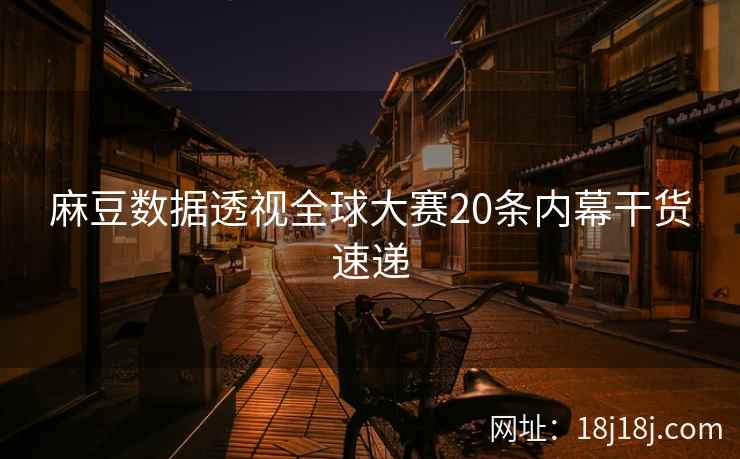 麻豆数据透视全球大赛20条内幕干货速递